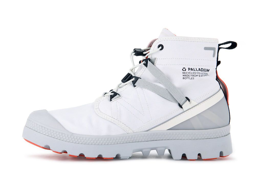 Kids' Palladium Pampa Travel Lite+ Waterproof Boots White | BETG-40258