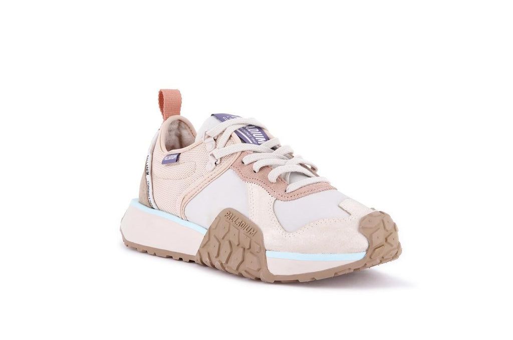 Kids' Palladium Troop Runner Sneakers White Cream | ZLNO-81069
