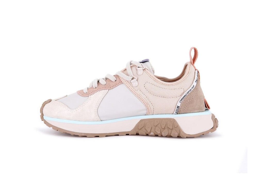 Kids' Palladium Troop Runner Sneakers White Cream | ZLNO-81069