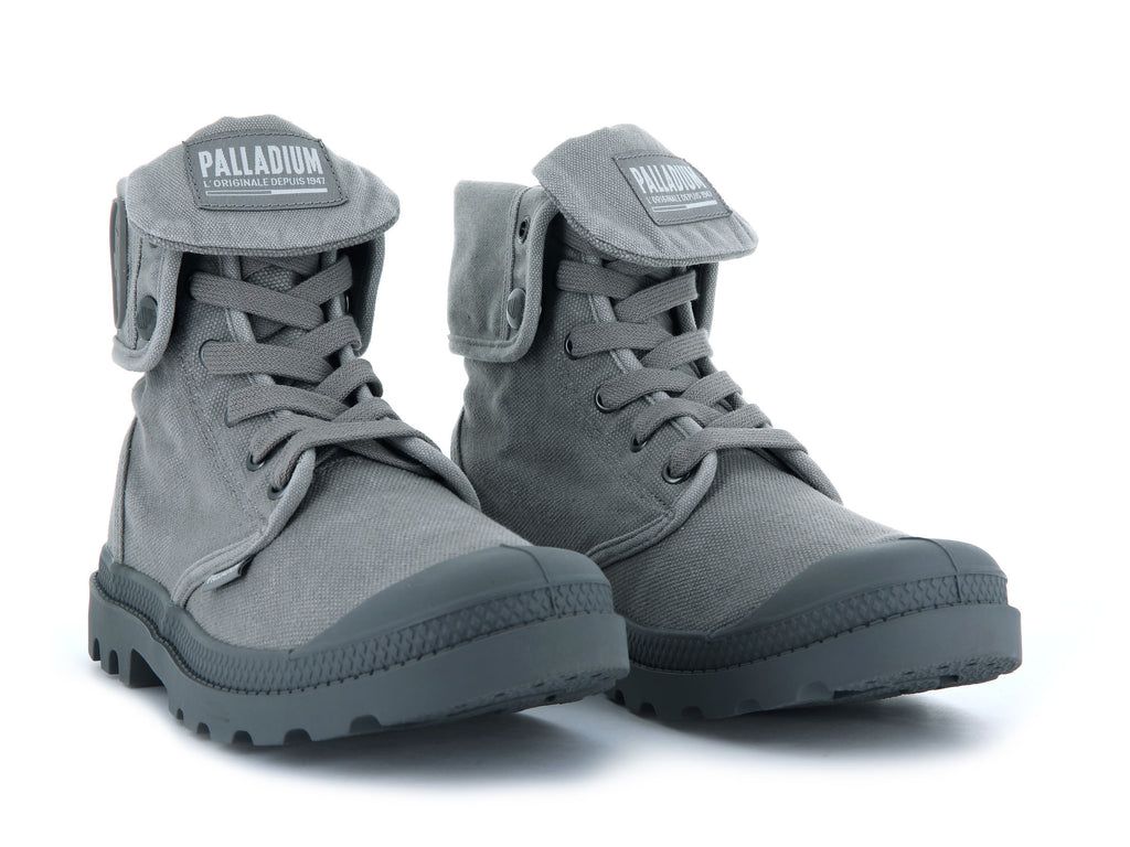 Men Palladium Baggy Boots Titanium | WQOD-81635