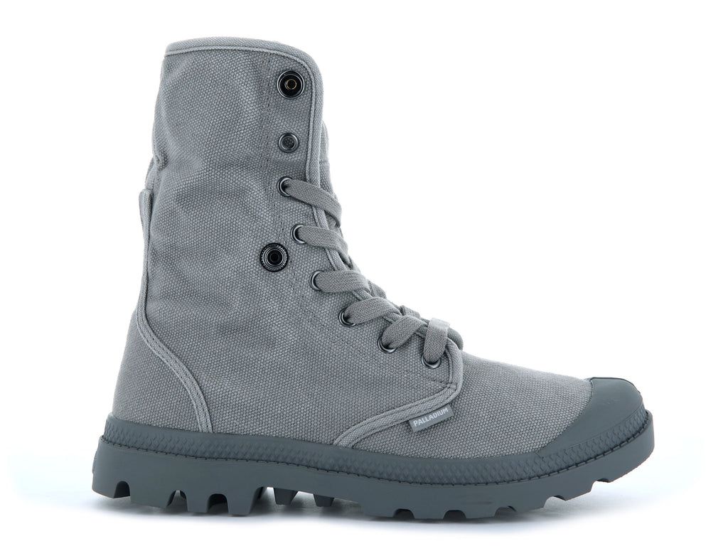 Men Palladium Baggy Boots Titanium | WQOD-81635