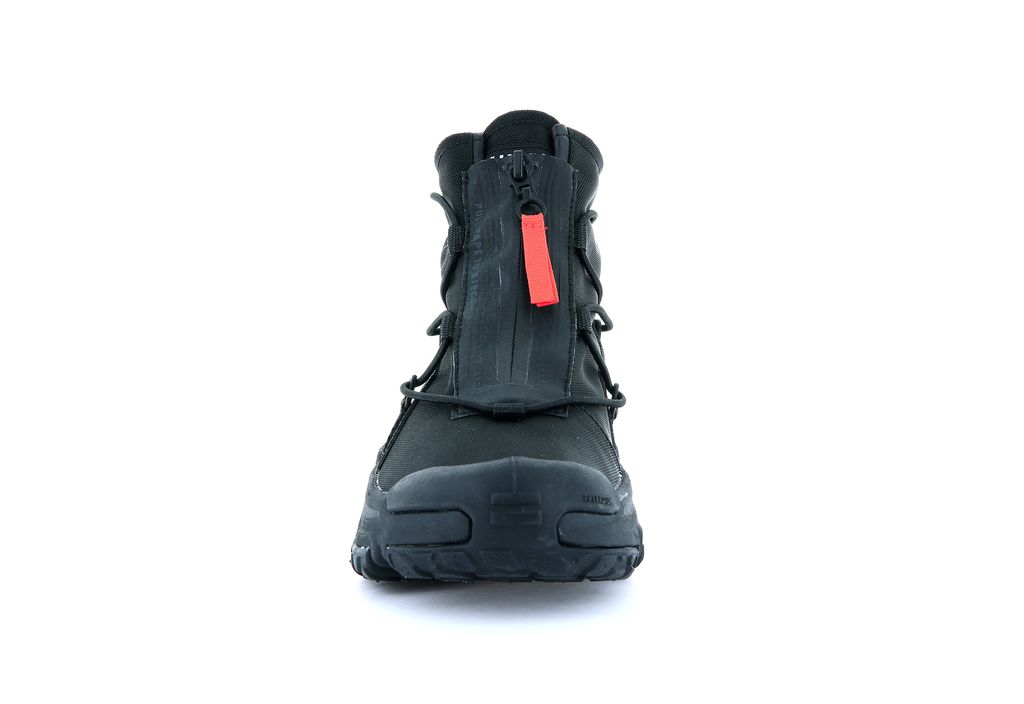 Men Palladium Off-grid Hi Zip Waterproof + Sneakers Black / Black | XNMV-40285