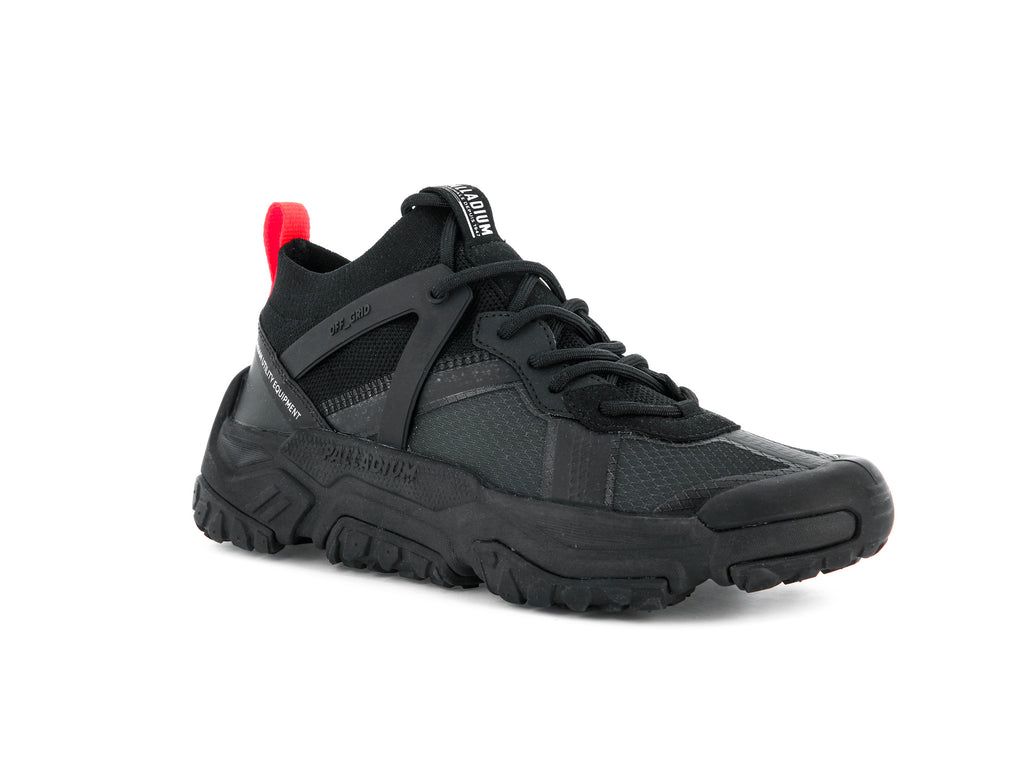 Men Palladium Off-grid Lo Adventure Sneakers Black / Black | GOET-37859