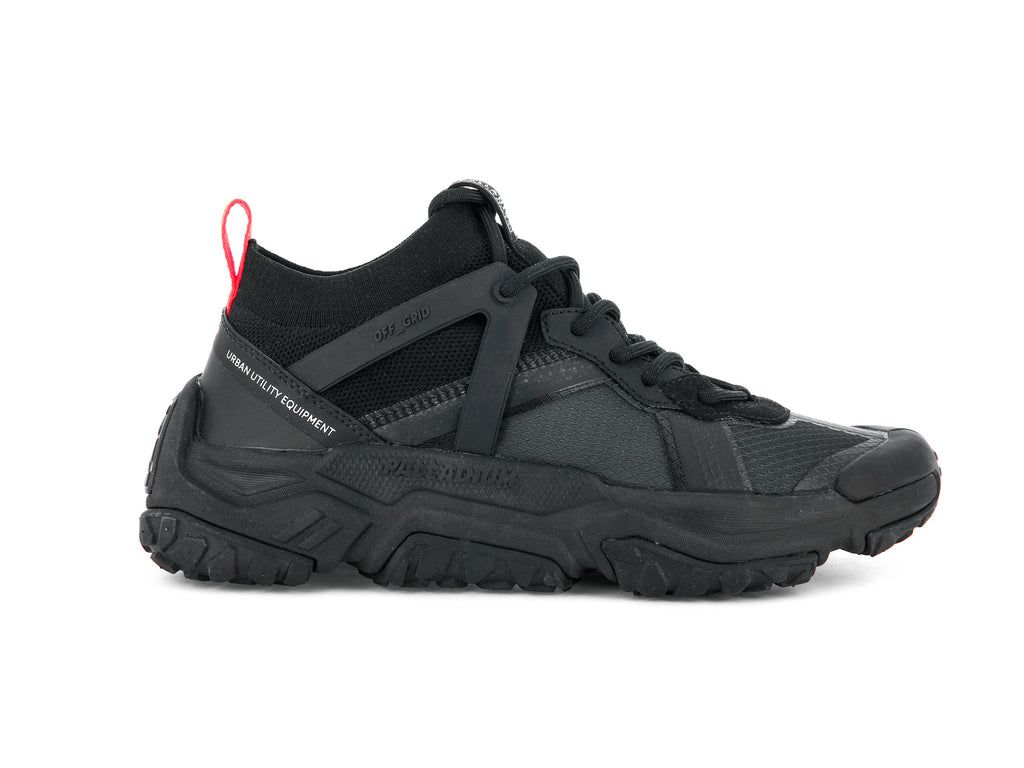 Men Palladium Off-grid Lo Adventure Sneakers Black / Black | GOET-37859