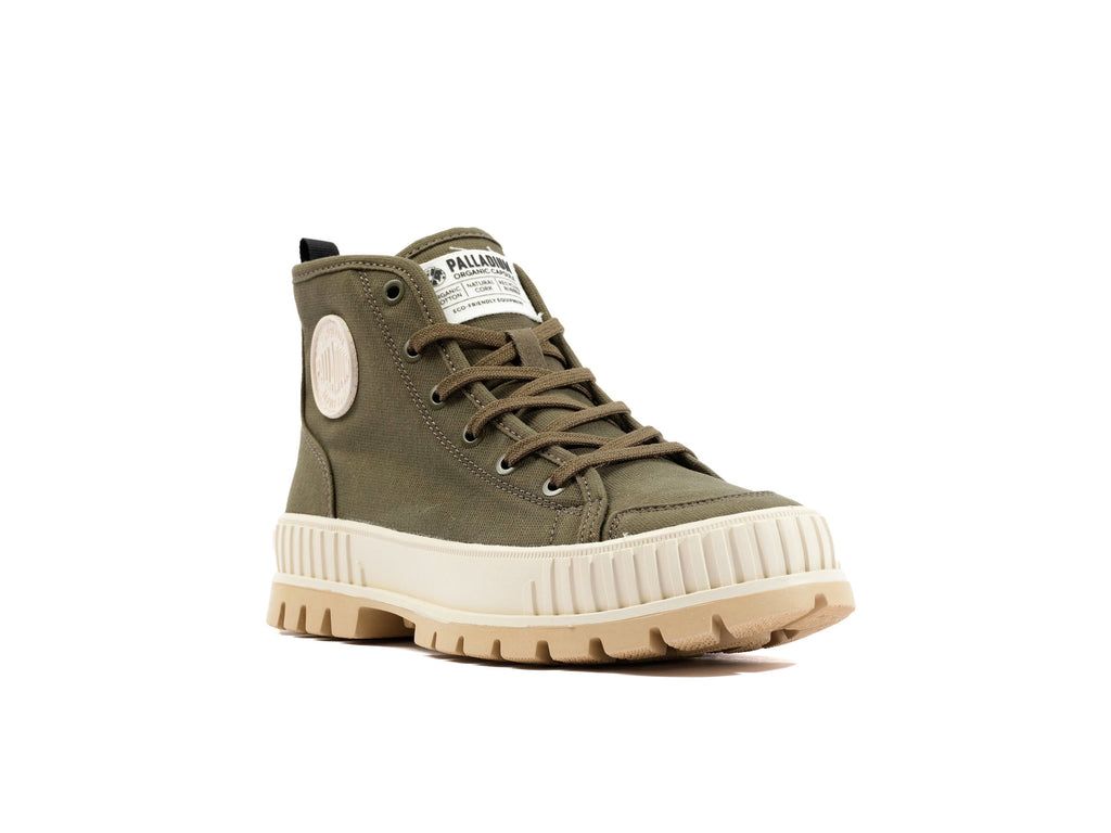 Men Palladium Pallashock Organic 2 Boots Olive | GUOD-98263