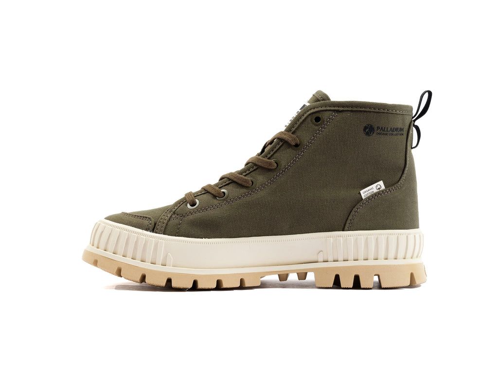 Men Palladium Pallashock Organic 2 Boots Olive | GUOD-98263