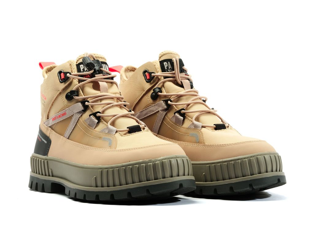 Men Palladium Pallashock Travel Wp+ Sneakers Desert | OQJD-91623