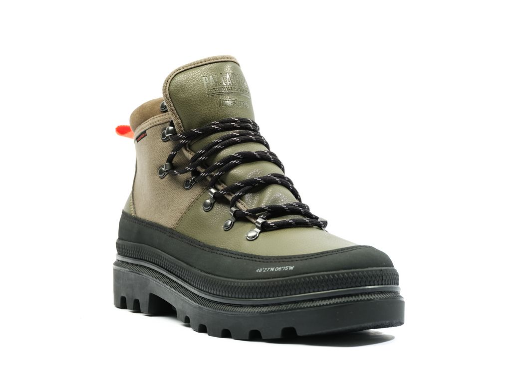 Men Palladium Pallatrooper Hiker Wp+ Boots Olive | KOBR-34652