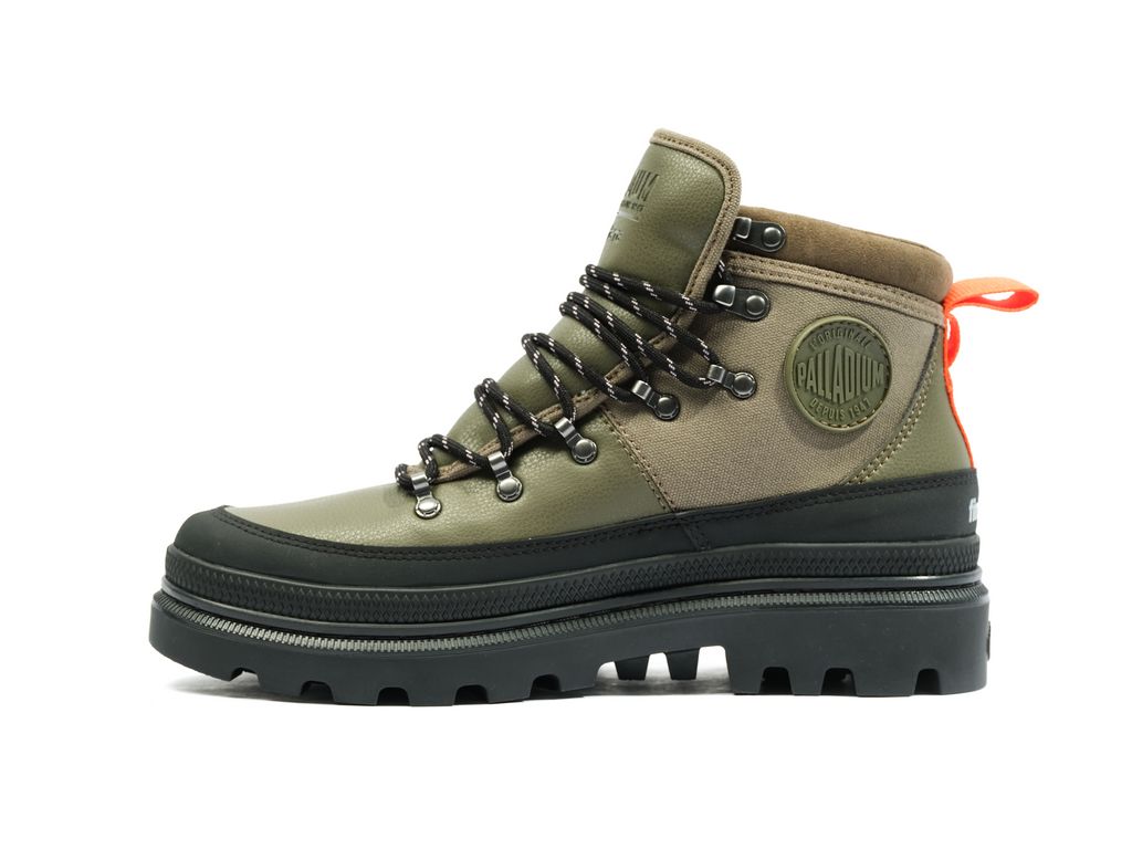 Men Palladium Pallatrooper Hiker Wp+ Boots Olive | KOBR-34652