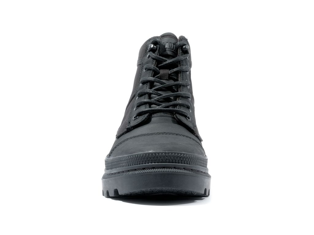Men Palladium Pallatrooper Rough Boots Black | QIWV-73426