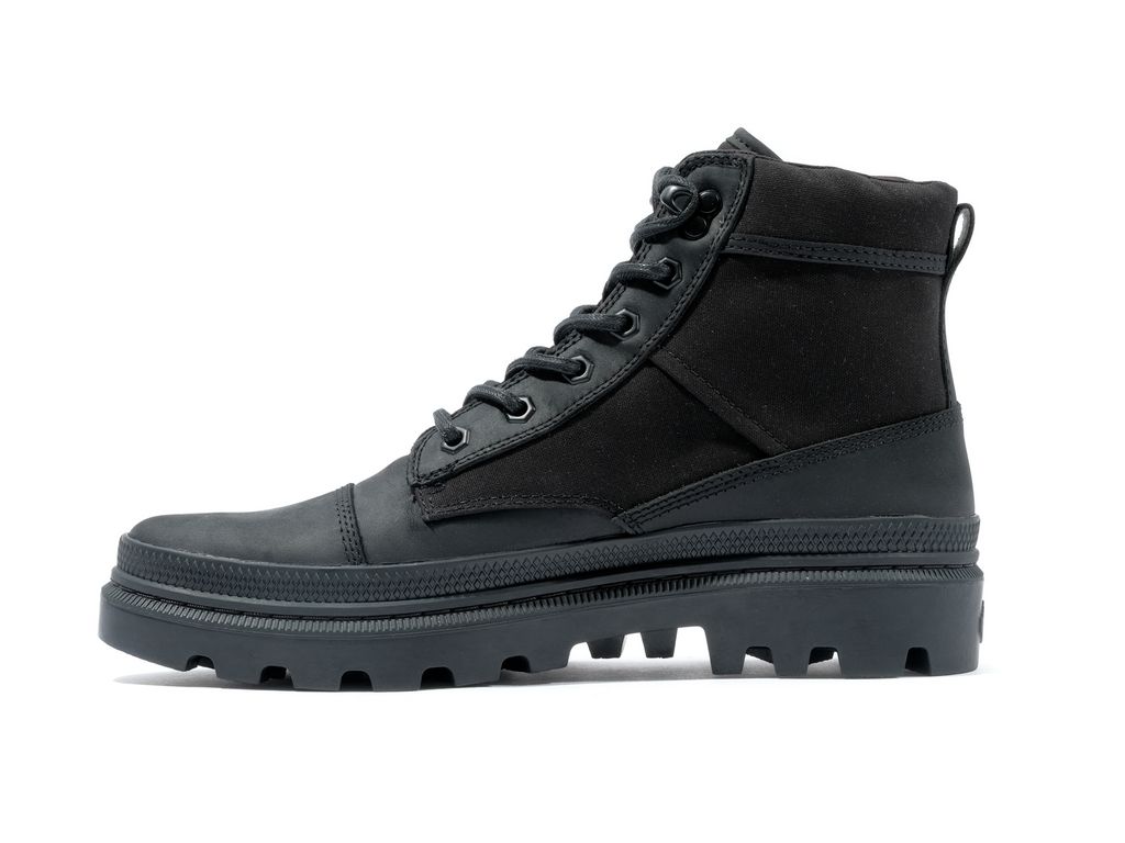 Men Palladium Pallatrooper Rough Boots Black | QIWV-73426