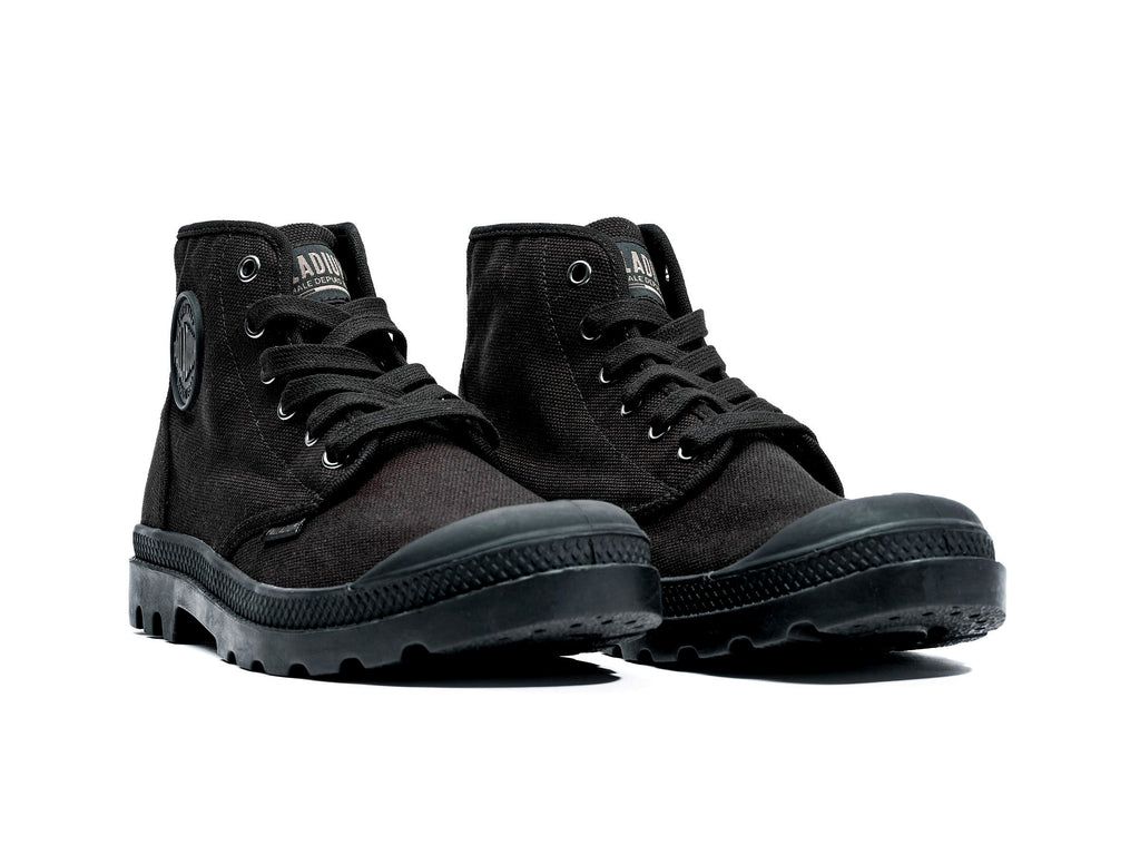 Men Palladium Pampa Hi Boots Black / Black | DYCP-69235