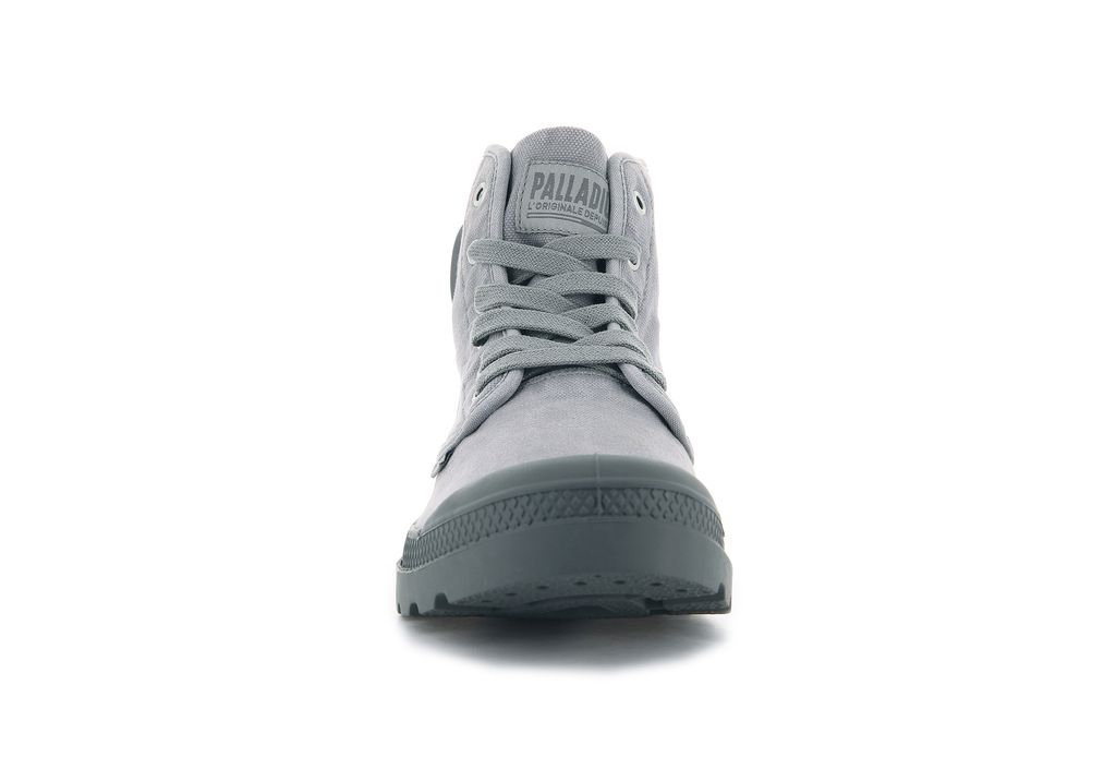 Men Palladium Pampa Hi Boots Grey | UXNS-14690
