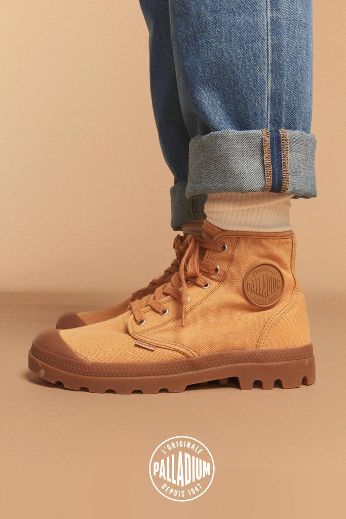 Men Palladium Pampa Hi Boots Woodlin | WKSL-64795