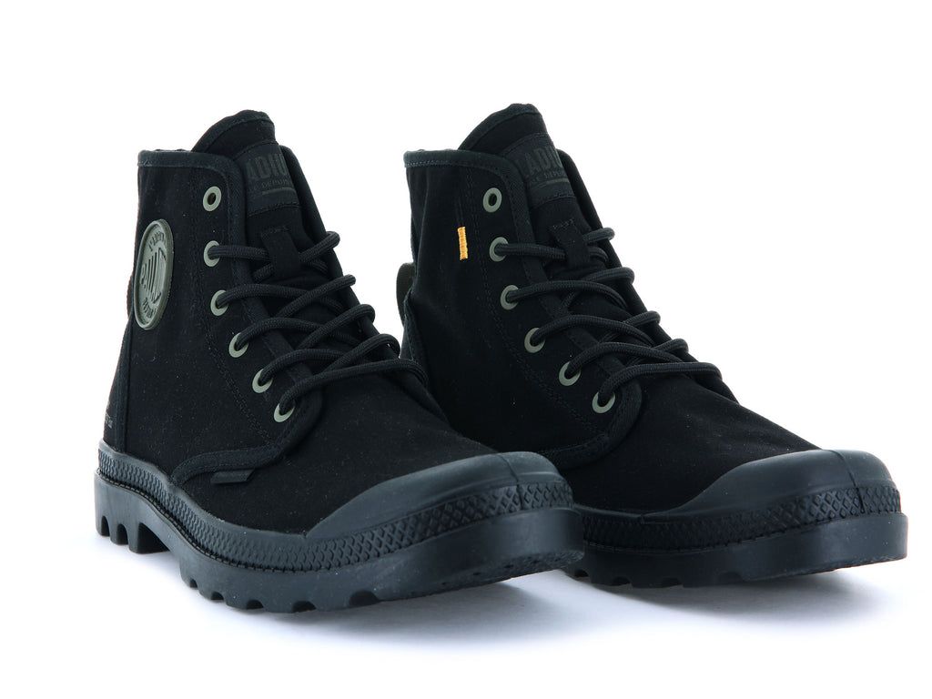 Men Palladium Pampa Hi Htg Supply Boots Black / Black | ZRGI-90613