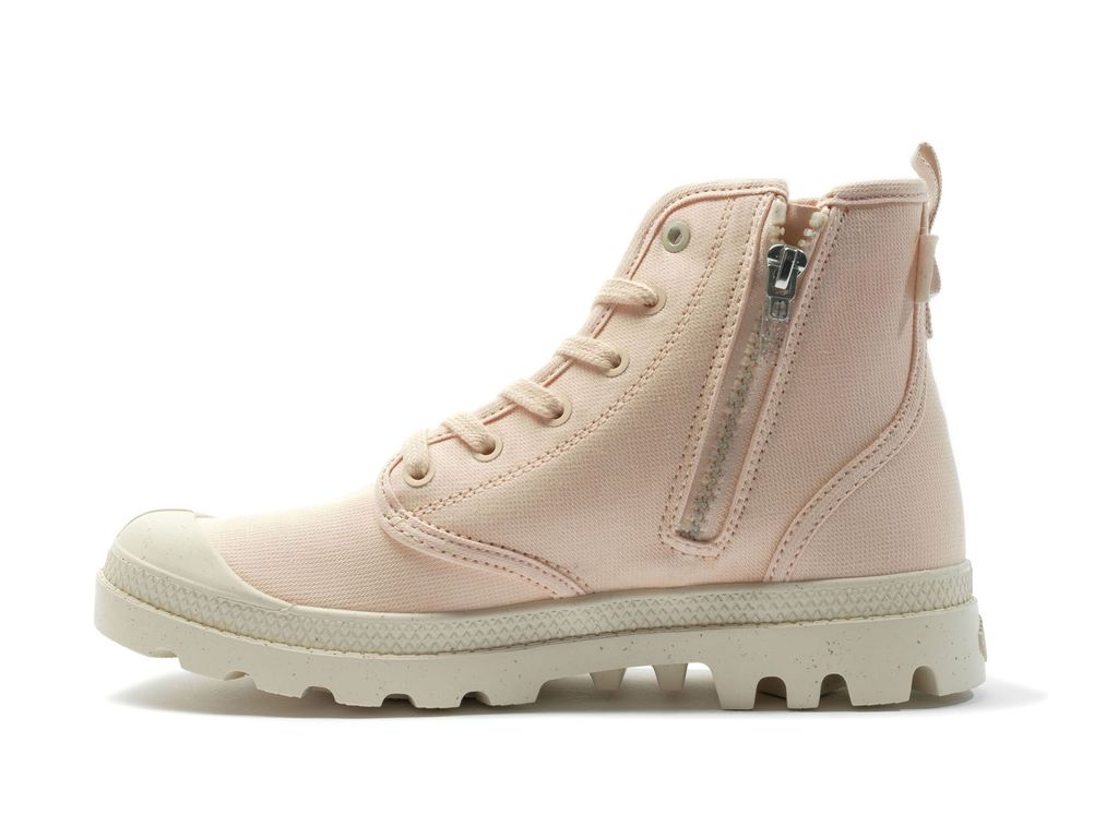 Men Palladium Pampa Hi Zip Organic Boots Peaskin | OTBJ-98235