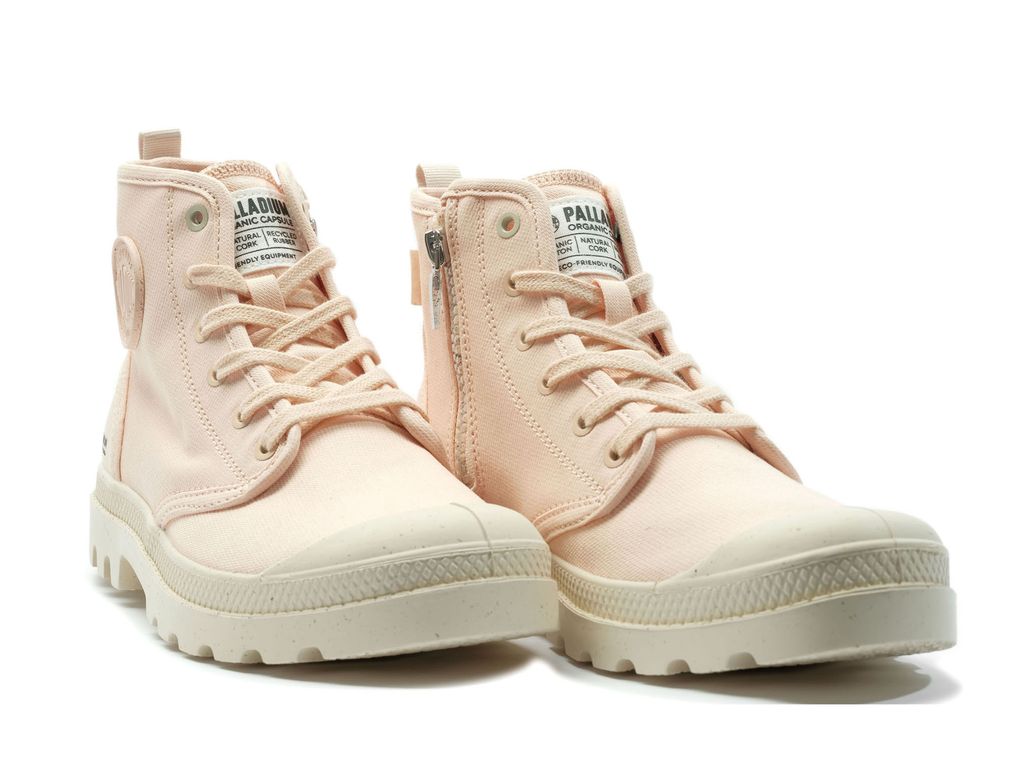 Men Palladium Pampa Hi Zip Organic Boots Peaskin | OTBJ-98235