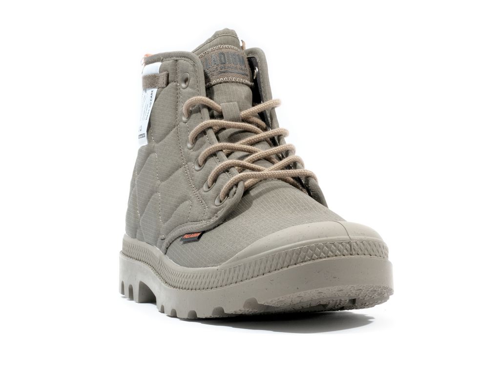 Men Palladium Pampa Re-quilted Boots Olive | OQCB-78659
