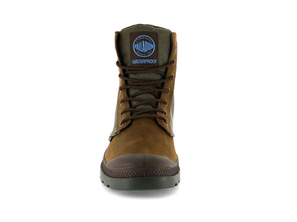 Men Palladium Pampa Sport Cuff Wpn Boots Brown / White | ARLP-79836