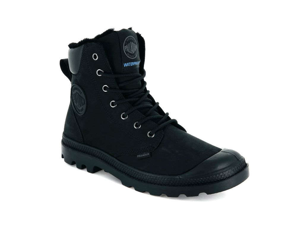 Men Palladium Pampa Sport Cuff Wps Boots Black / Black | LTAR-25190