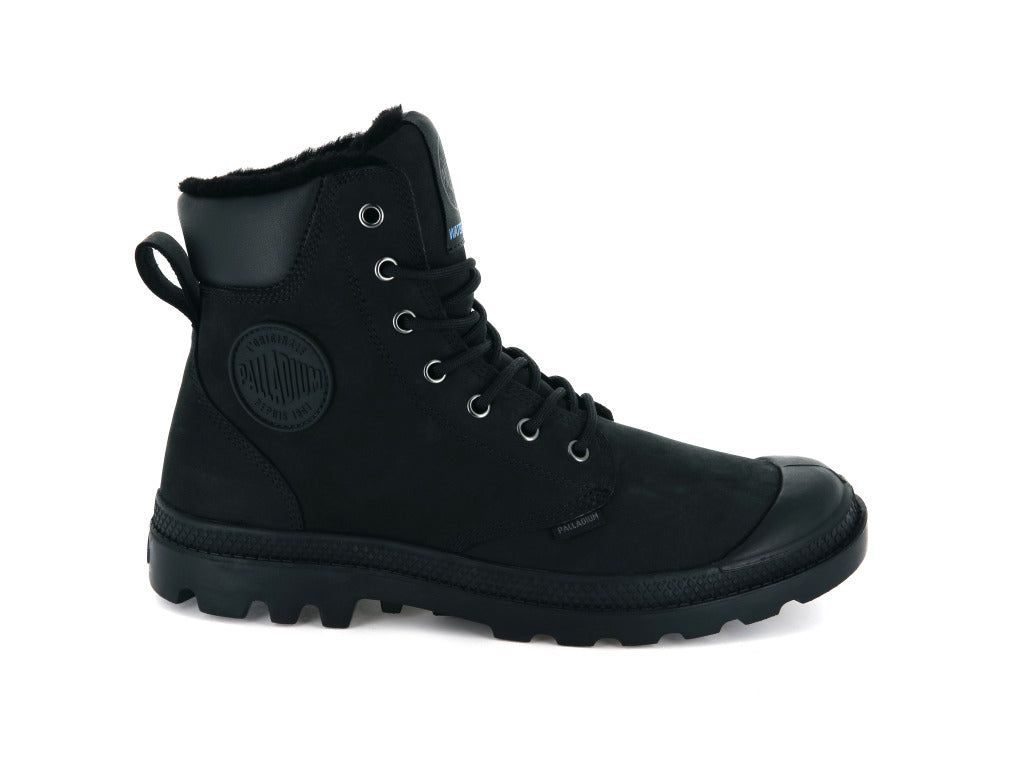 Men Palladium Pampa Sport Cuff Wps Boots Black / Black | LTAR-25190