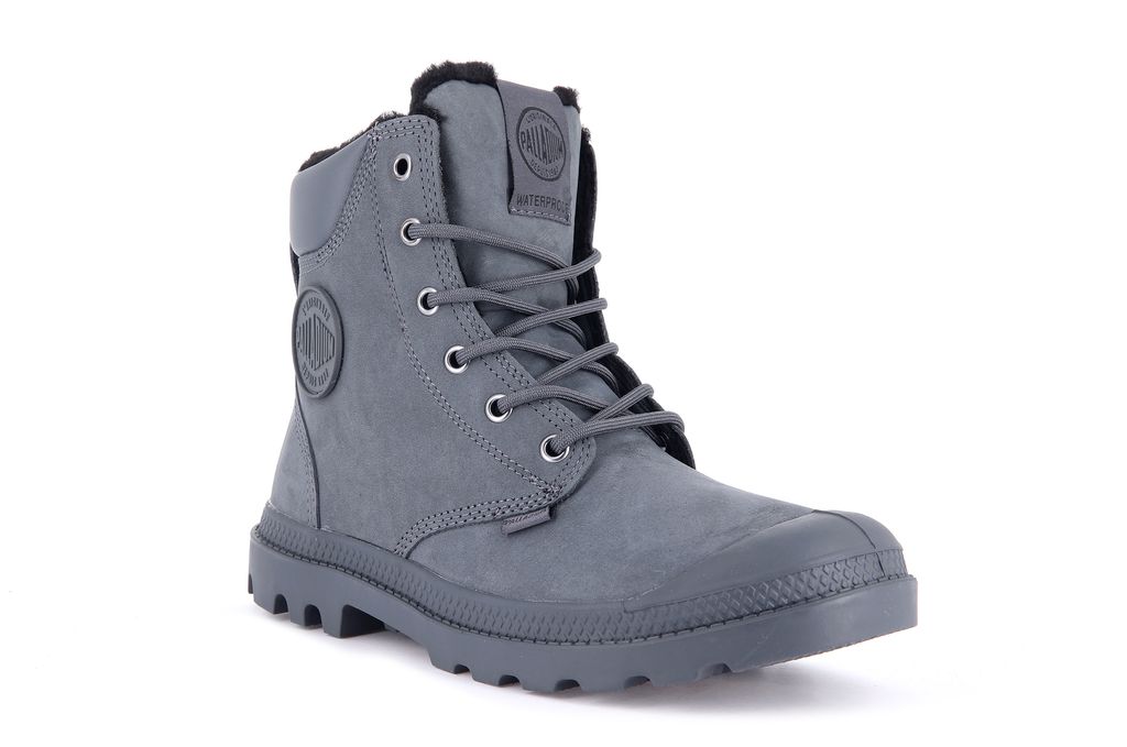 Men Palladium Pampa Sport Cuff Wps Boots Dark Grey | BZAP-92068
