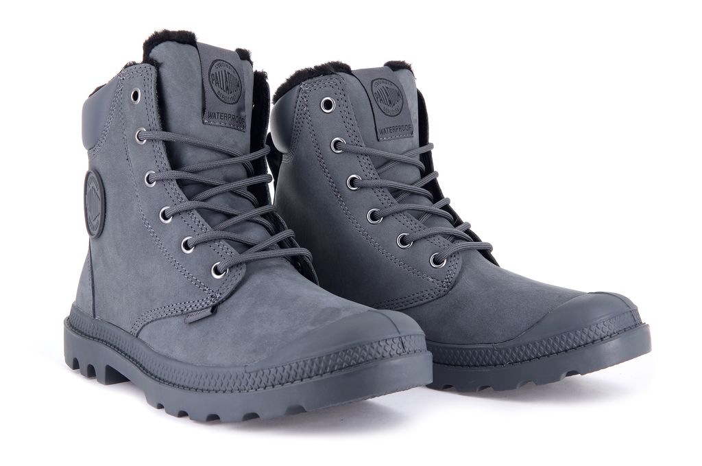 Men Palladium Pampa Sport Cuff Wps Boots Dark Grey | BZAP-92068