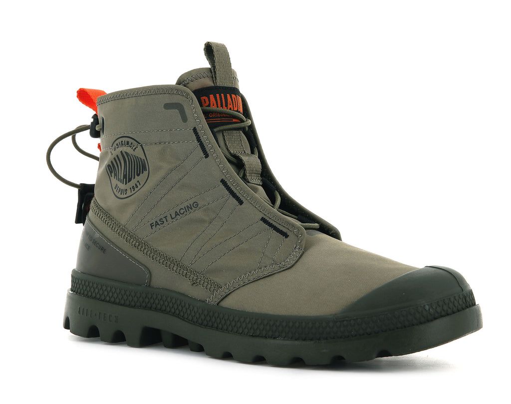 Men Palladium Pampa Travel Lite Boots Green | SYOH-62031
