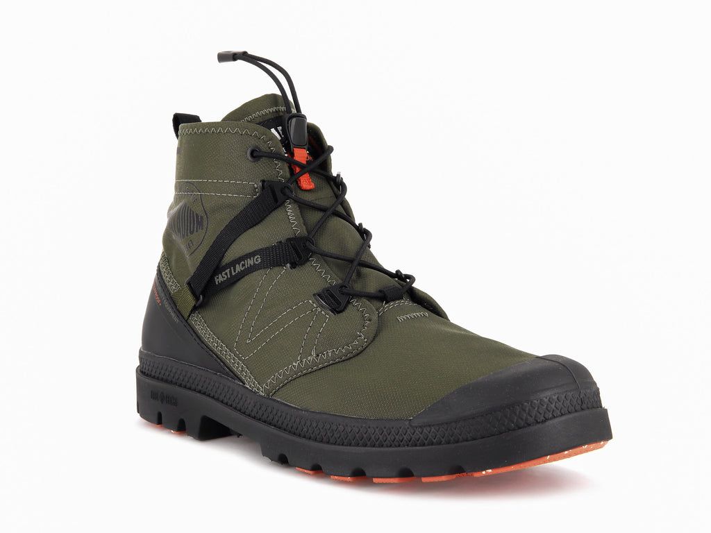 Men Palladium Pampa Travel Lite+ Waterproof Boots Olive | TRHS-38170