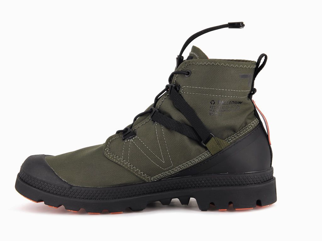 Men Palladium Pampa Travel Lite+ Waterproof Boots Olive | TRHS-38170