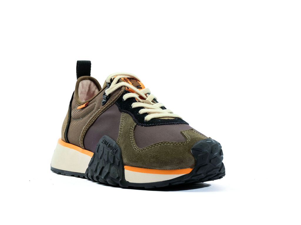 Men Palladium Troop Runner Sneakers Olive / Black | EWPN-78906