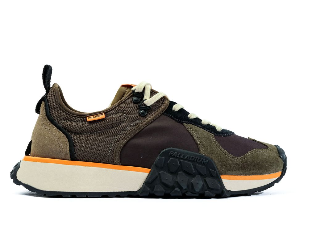 Men Palladium Troop Runner Sneakers Olive / Black | EWPN-78906