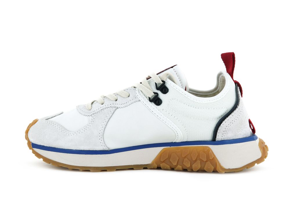 Men Palladium Troop Runner Sneakers White | LCFA-62158