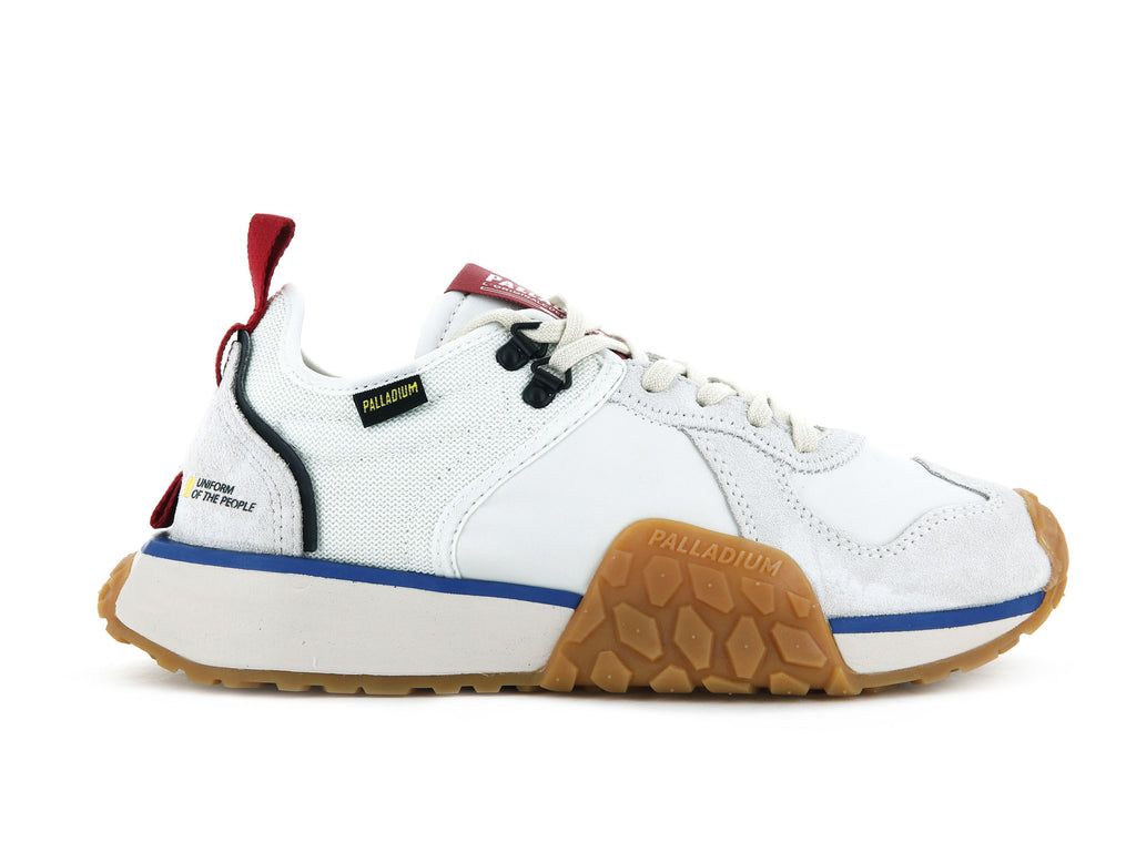 Men Palladium Troop Runner Sneakers White | LCFA-62158