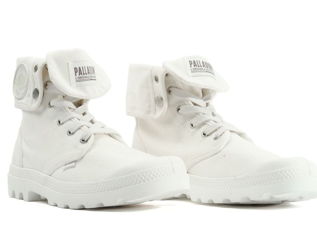 Women Palladium Baggy Boots White | OLJS-94105
