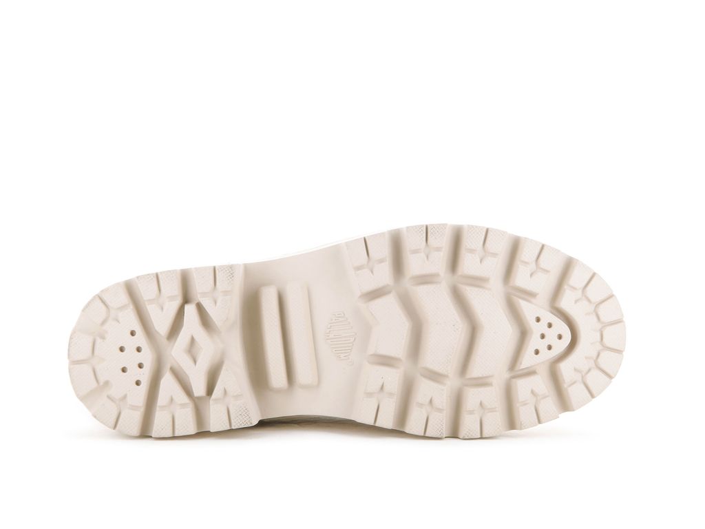 Women Palladium Pallabase Leather Boots Beige | LHIR-06849