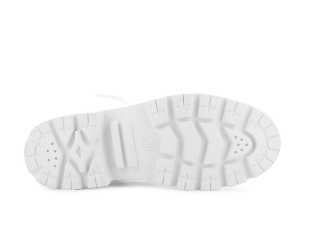 Women Palladium Pallabase Leather Boots White / Black | AHSP-03264
