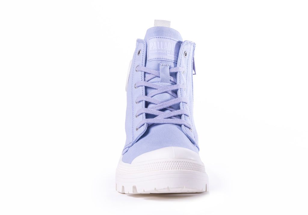 Women Palladium Pallabase Twill Boots Blue | YGKC-43081