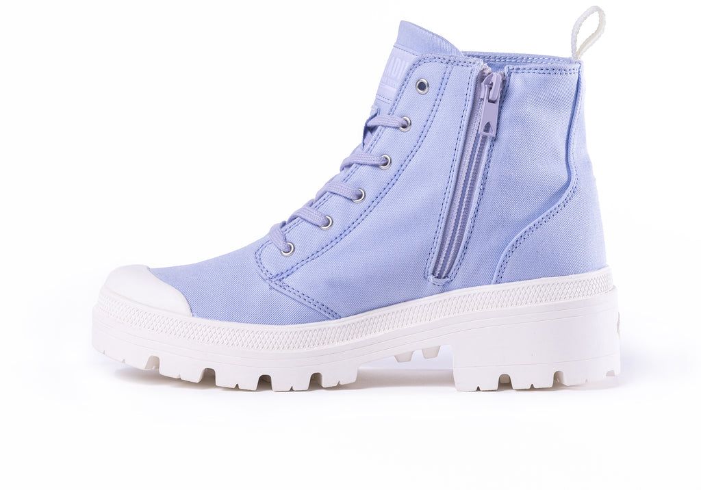 Women Palladium Pallabase Twill Boots Blue | YGKC-43081