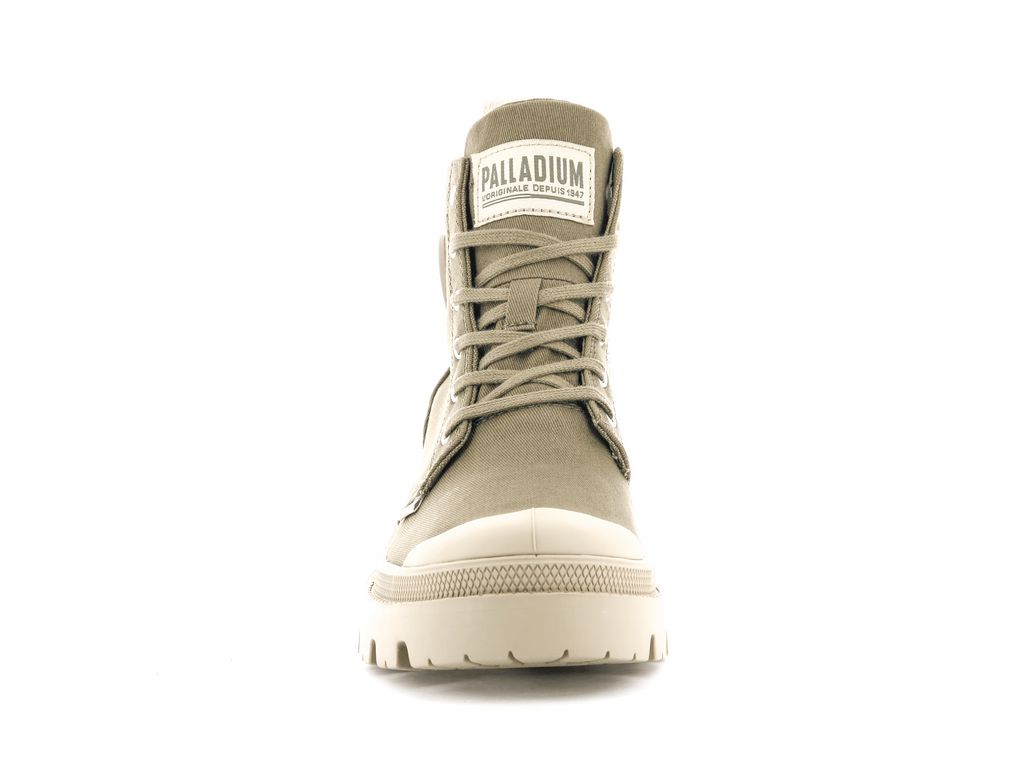 Women Palladium Pallabase Twill Boots Butternut | VINM-16890
