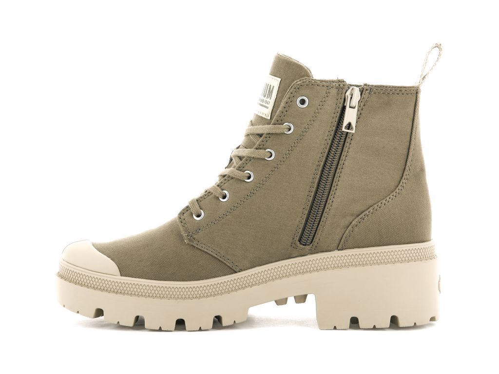Women Palladium Pallabase Twill Boots Butternut | VINM-16890