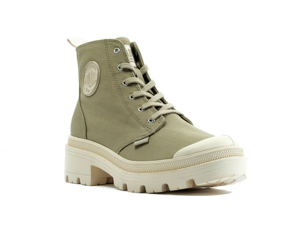 Women Palladium Pallabase Twill Boots Dune | NPTG-37524