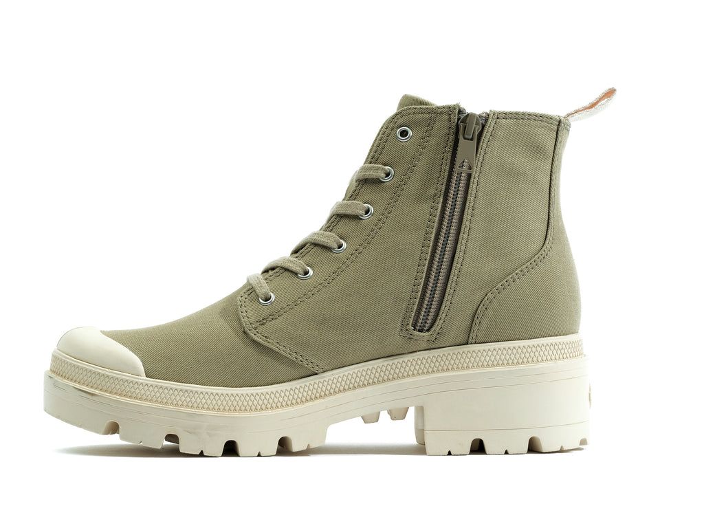 Women Palladium Pallabase Twill Boots Dune | NPTG-37524