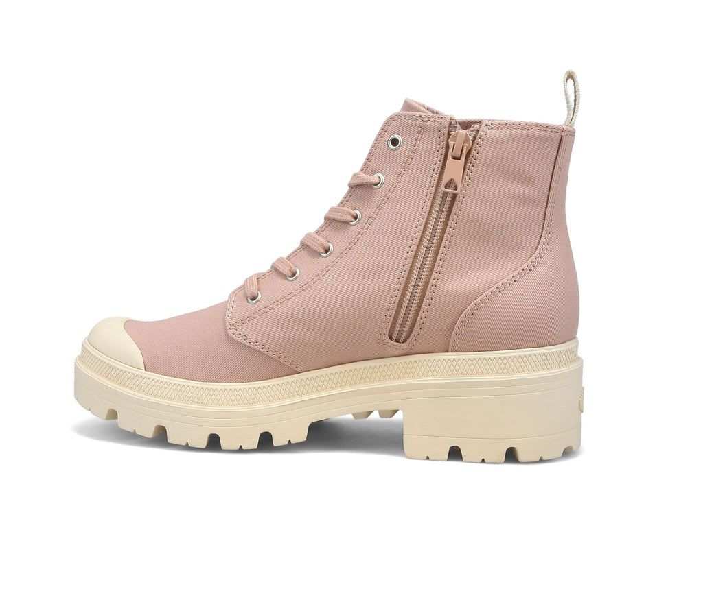 Women Palladium Pallabase Twill Boots Earth Clay Liq | DHGN-87149