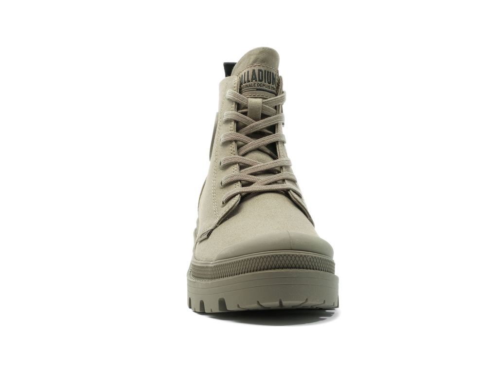 Women Palladium Pallabase Twill Boots Green | QYXU-63124