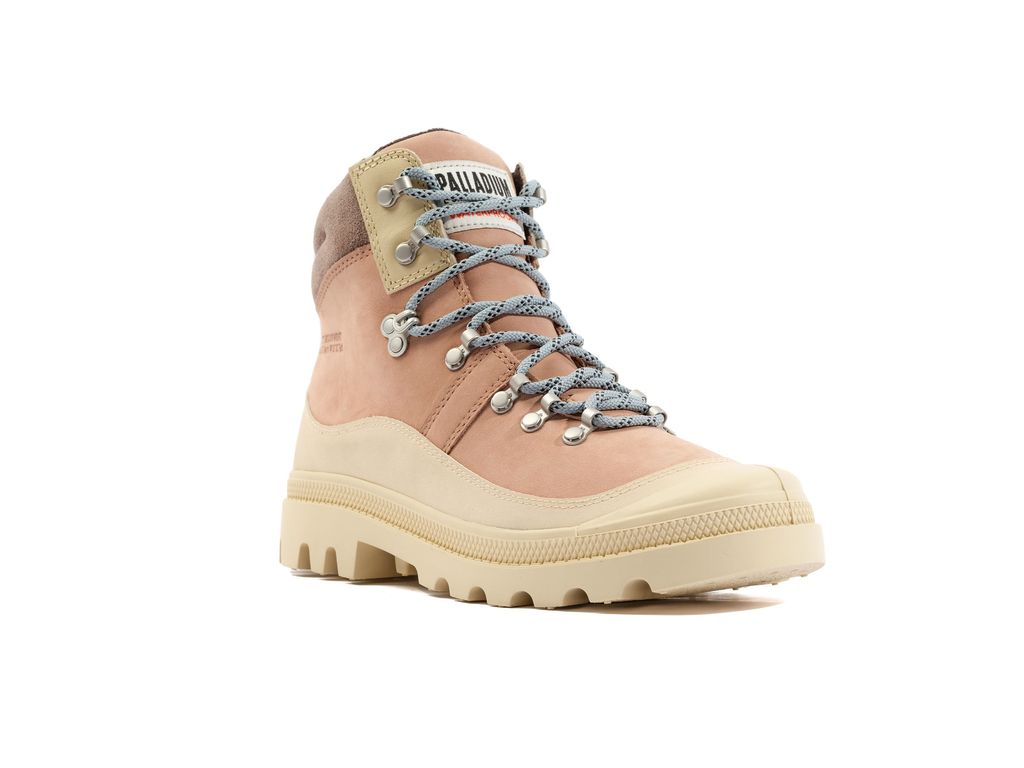 Women Palladium Pallabrousse Hkr Wp+ Boots Beige Brown | NQEK-49872