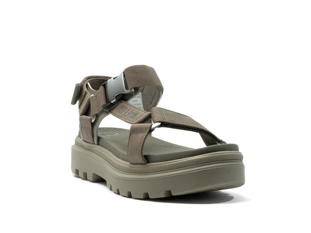 Women Palladium Pallacruise Strap Sandals Green | MFQI-83259