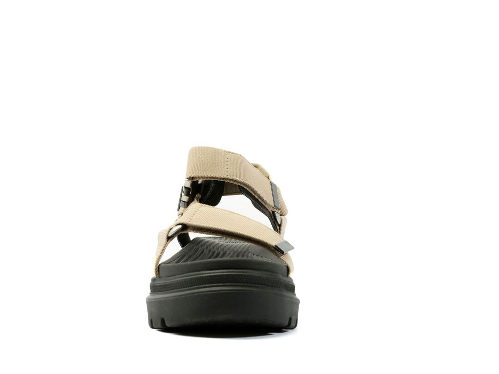 Women Palladium Pallacruise Strap Sandals Dune | FHAW-75186