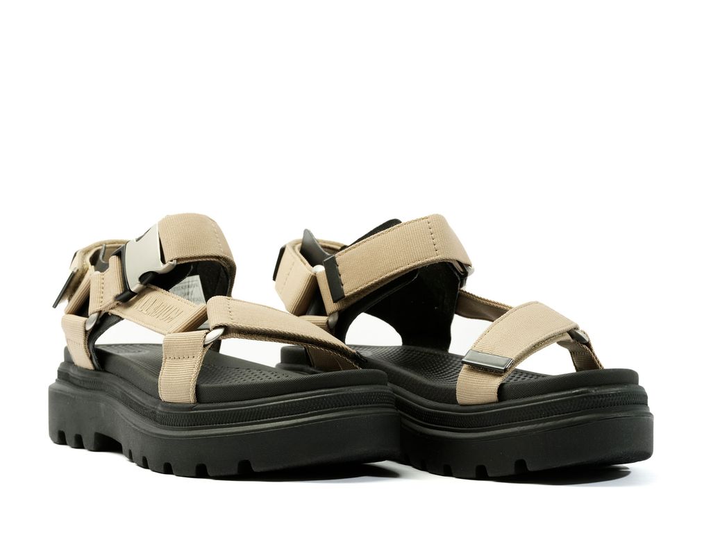 Women Palladium Pallacruise Strap Sandals Dune | FHAW-75186