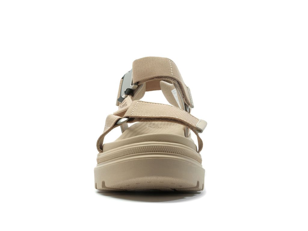 Women Palladium Pallacruise Strap Sandals Beige Brown | EYMQ-18730